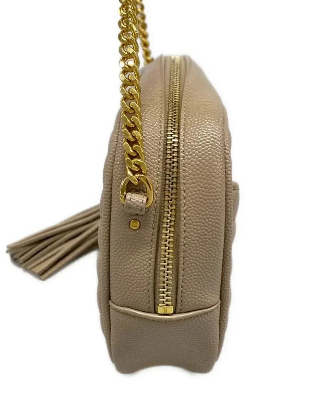 SAINT LAURENT PARIS Lou Mini Bag 612579 Pink Beige Leather Shoulder Bag